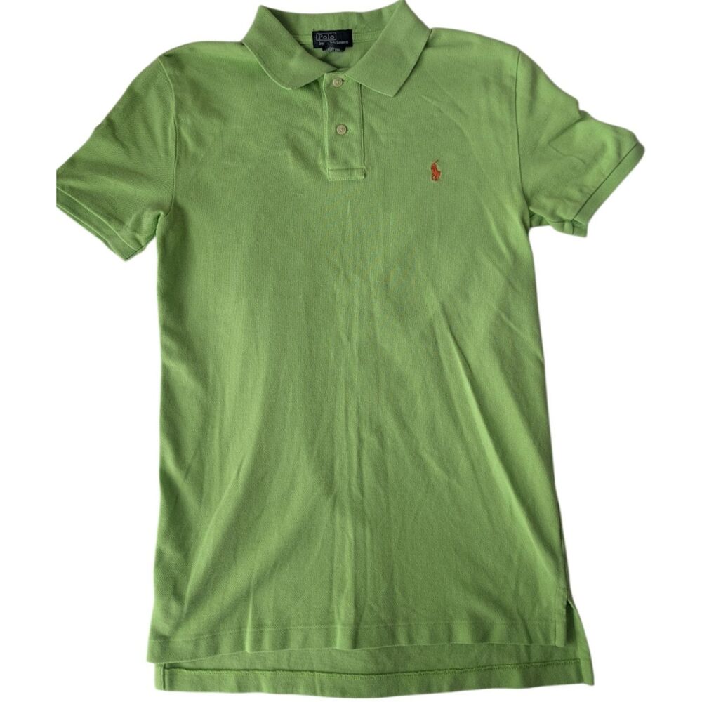 Ralph Lauren Youth Large Red Polo Shirt – Green Pony Logo